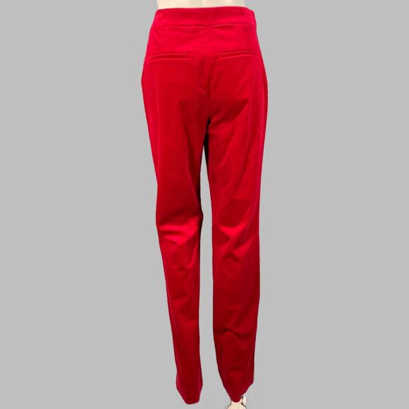 A.L.C. Size 6 Raspberry Red Velvet Peak Lapel Double Breasted Pantsuit - Picture 4 of 14